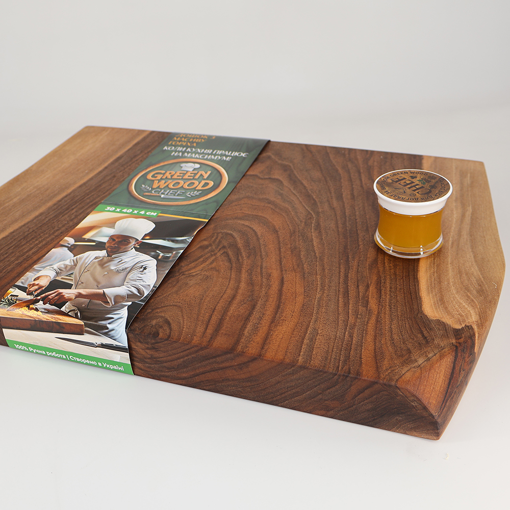 Дошка обробна Green Wood Chef, прямокутна, горіх, 30 х 40 х 4 см