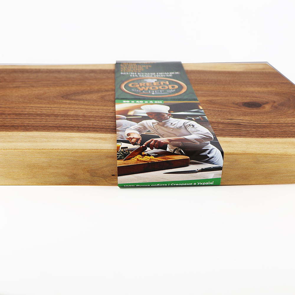 Доска разделочная Green Wood Chef, прямоугольная, орех, 30 х 45 х 4 см