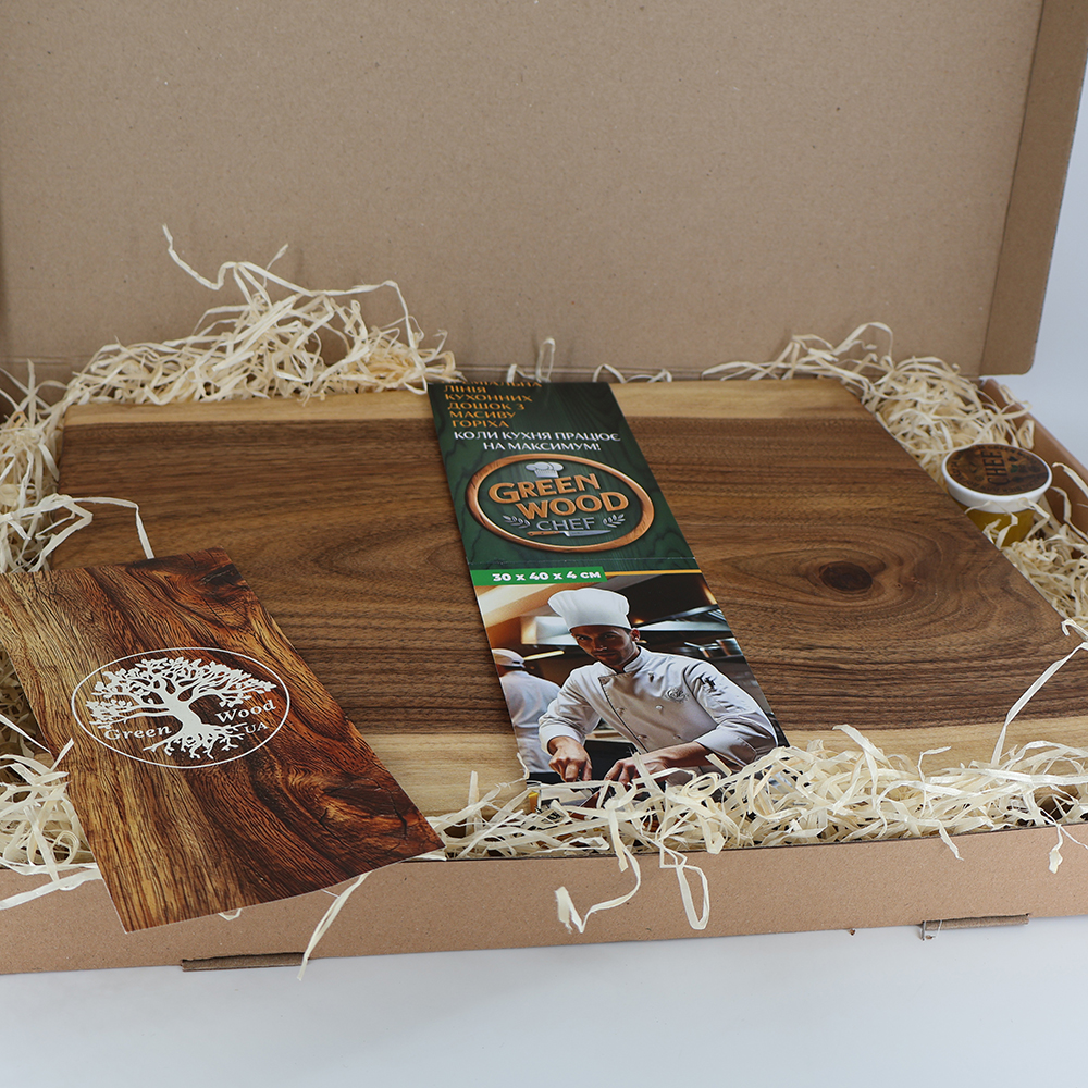 Доска разделочная Green Wood Chef, прямоугольная, орех, 30 х 45 х 4 см