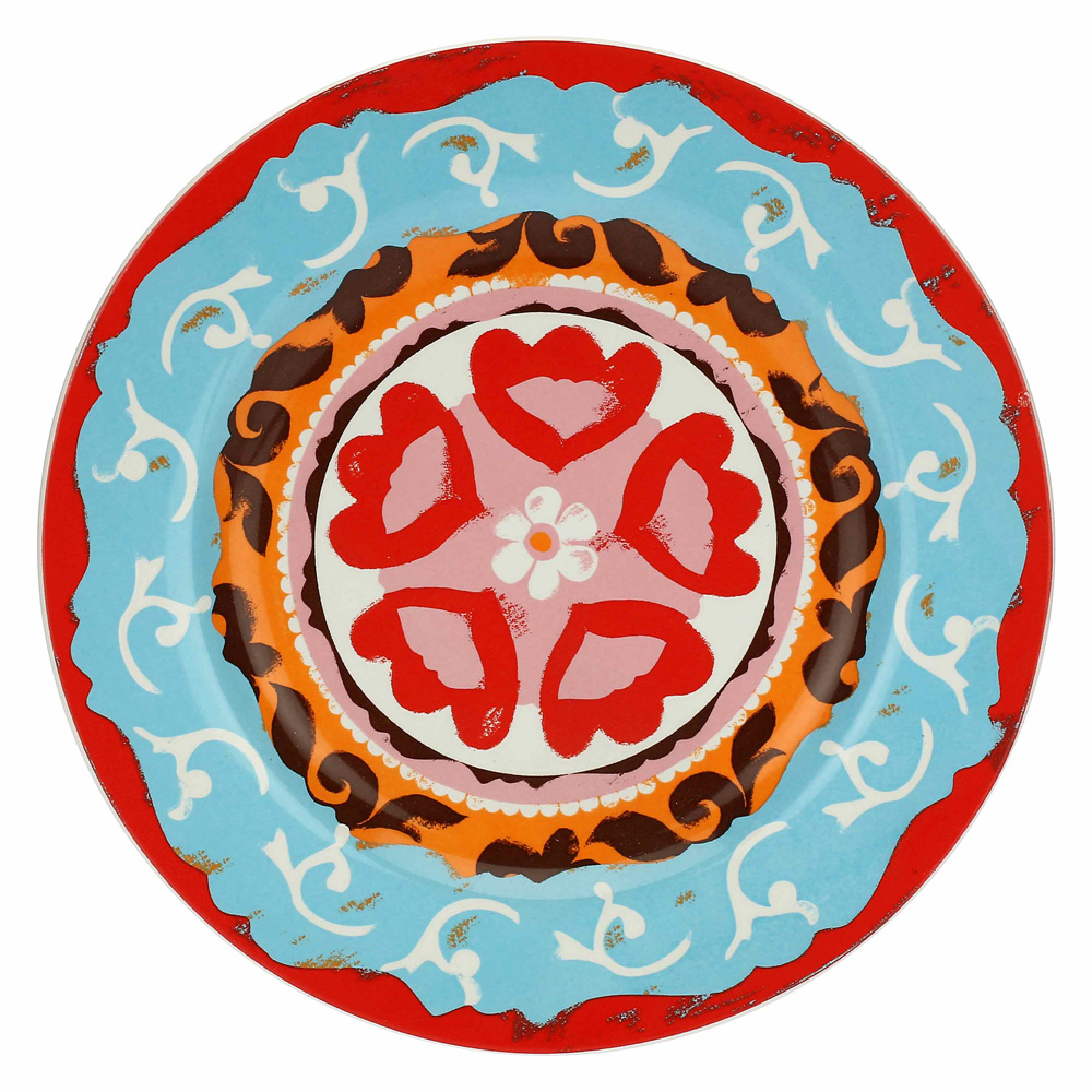 Набір тарілок для десерту Rose&Tulipani Milano NADOR, кераміка, діам. 20,5 см, 6 шт.