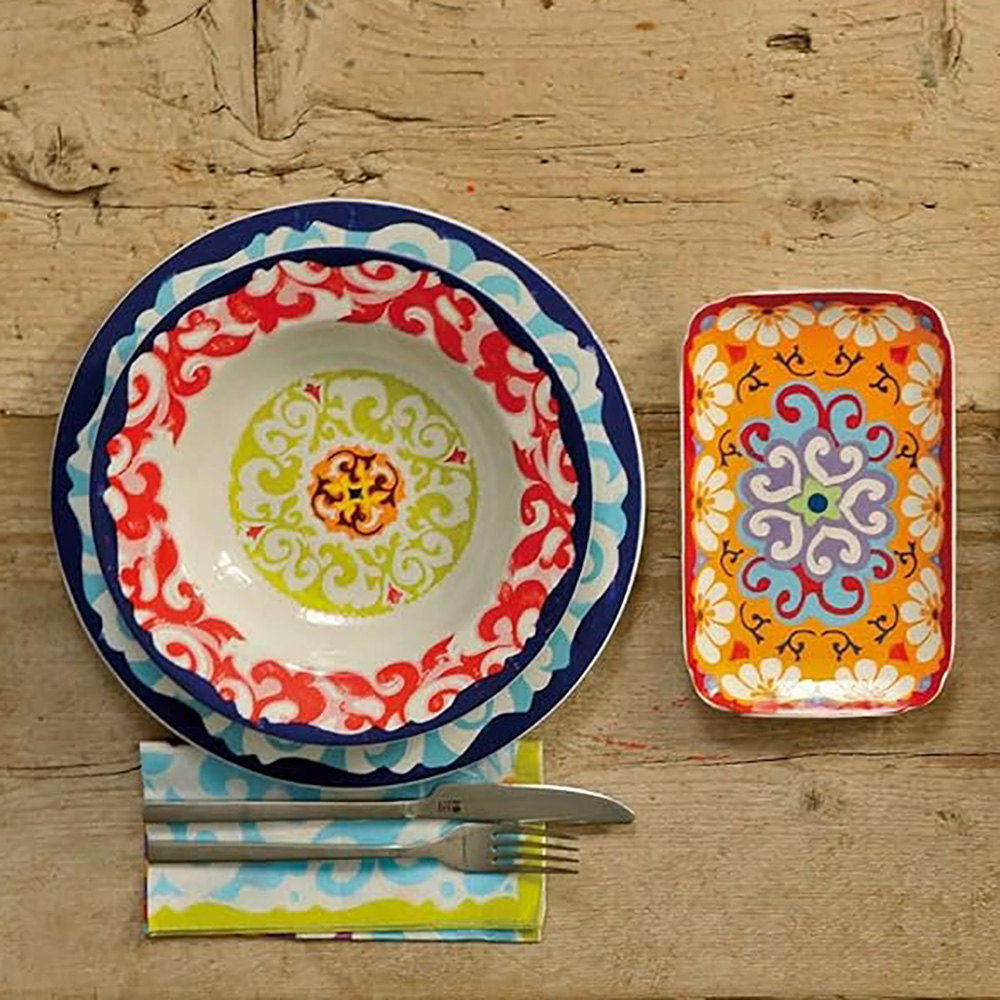 Набір тарілок для десерту Rose&Tulipani Milano NADOR, кераміка, діам. 20,5 см, 6 шт.