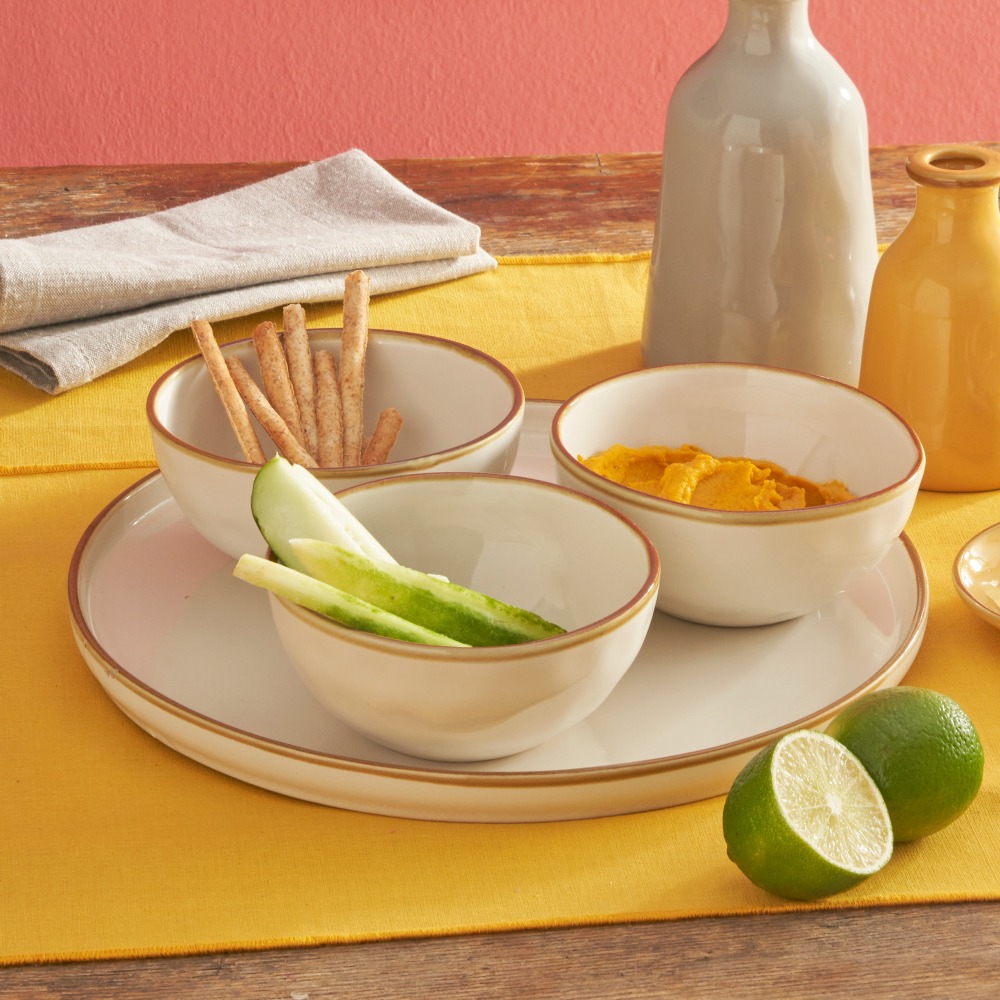 Мисочка Rose&Tulipani Milano CONCERTO AVORIO, керамогранит, кремовый, диам. 7 см