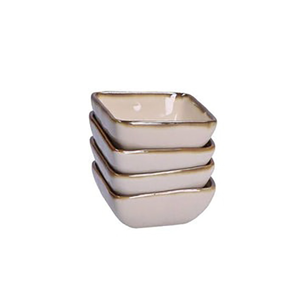 Мисочка Rose&Tulipani Milano CONCERTO AVORIO, керамограніт, кремовий, 8 х 8 см