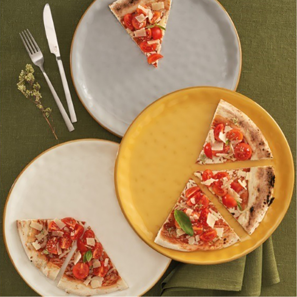 Блюдо сервірувальне кругле Rose&Tulipani Milano CONCERTO AVORIO, керамограніт, кремовий, діам. 30 см