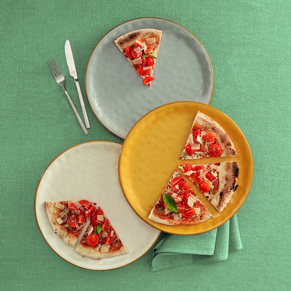 Блюдо сервірувальне кругле Rose&Tulipani Milano CONCERTO AVORIO, керамограніт, кремовий, діам. 30 см