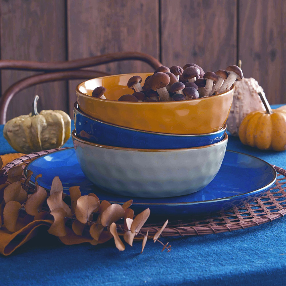 Миска для салата Rose&Tulipani Milano CONCERTO AVORIO, керамогранит, кремовый, диам. 20 см