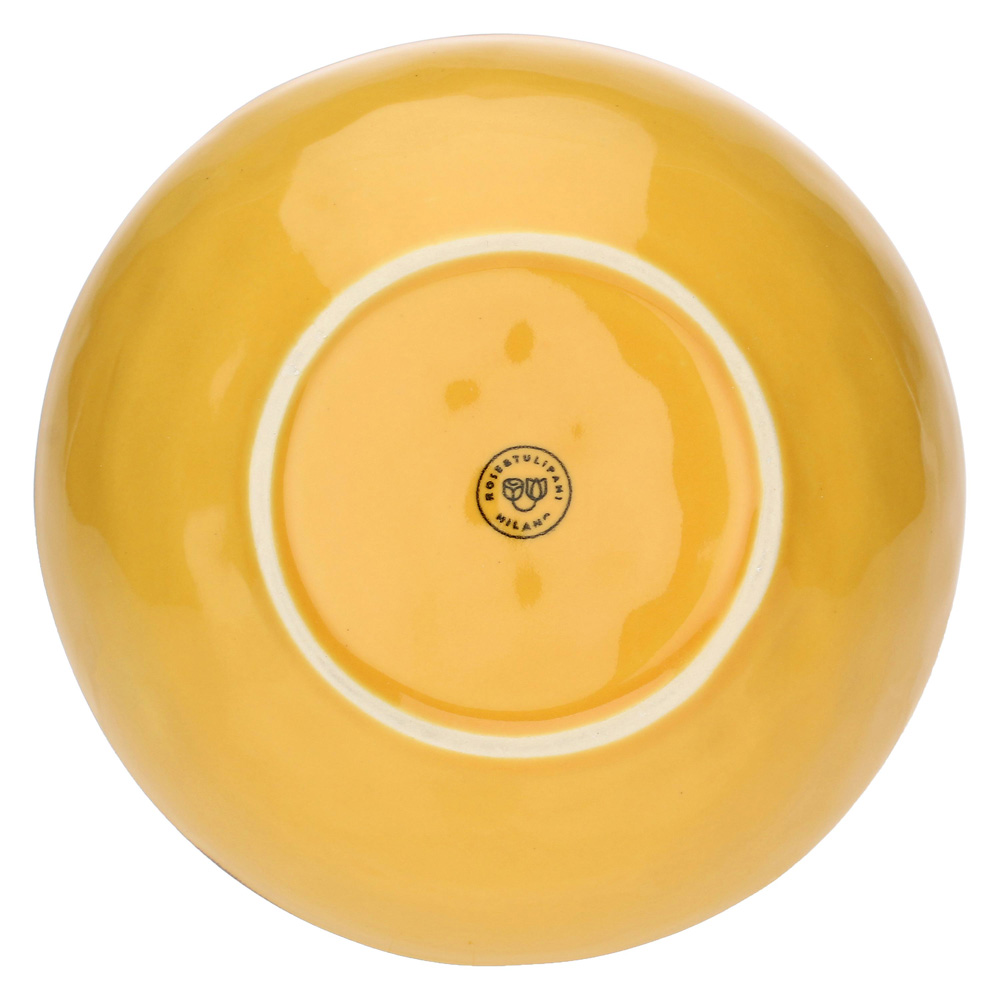 Тарелка суповая Rose&Tulipani Milano CONCERTO OCRA, керамогранит, охра, диам. 21 см