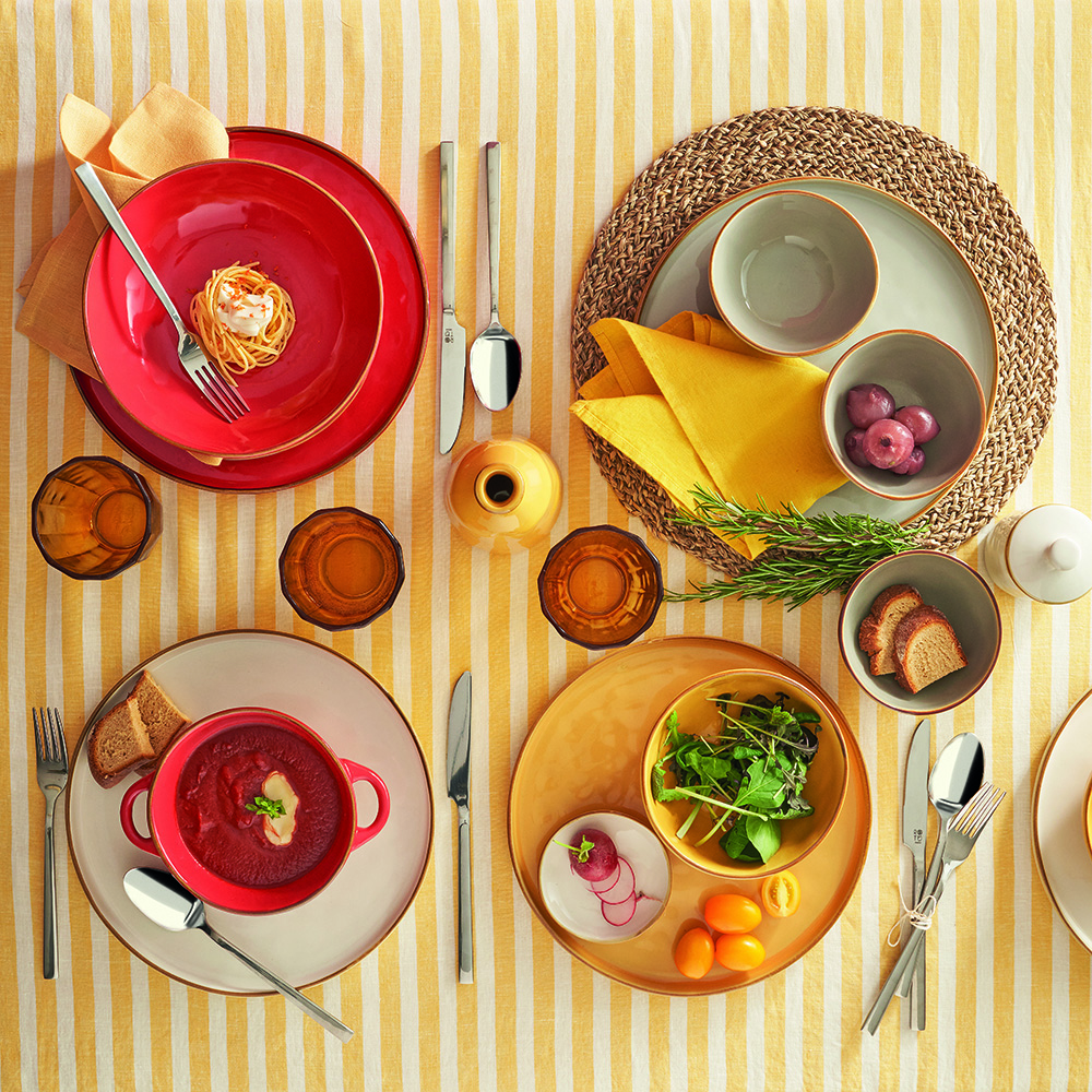 Тарелка суповая Rose&Tulipani Milano CONCERTO OCRA, керамогранит, охра, диам. 21 см