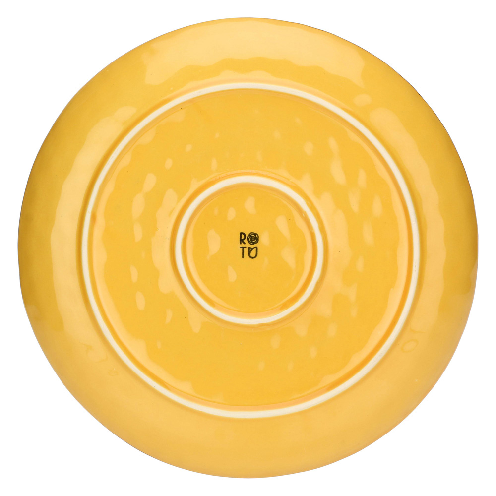 Блюдо сервірувальне кругле Rose&Tulipani Milano CONCERTO OCRA, керамограніт, охра, діам. 32 см