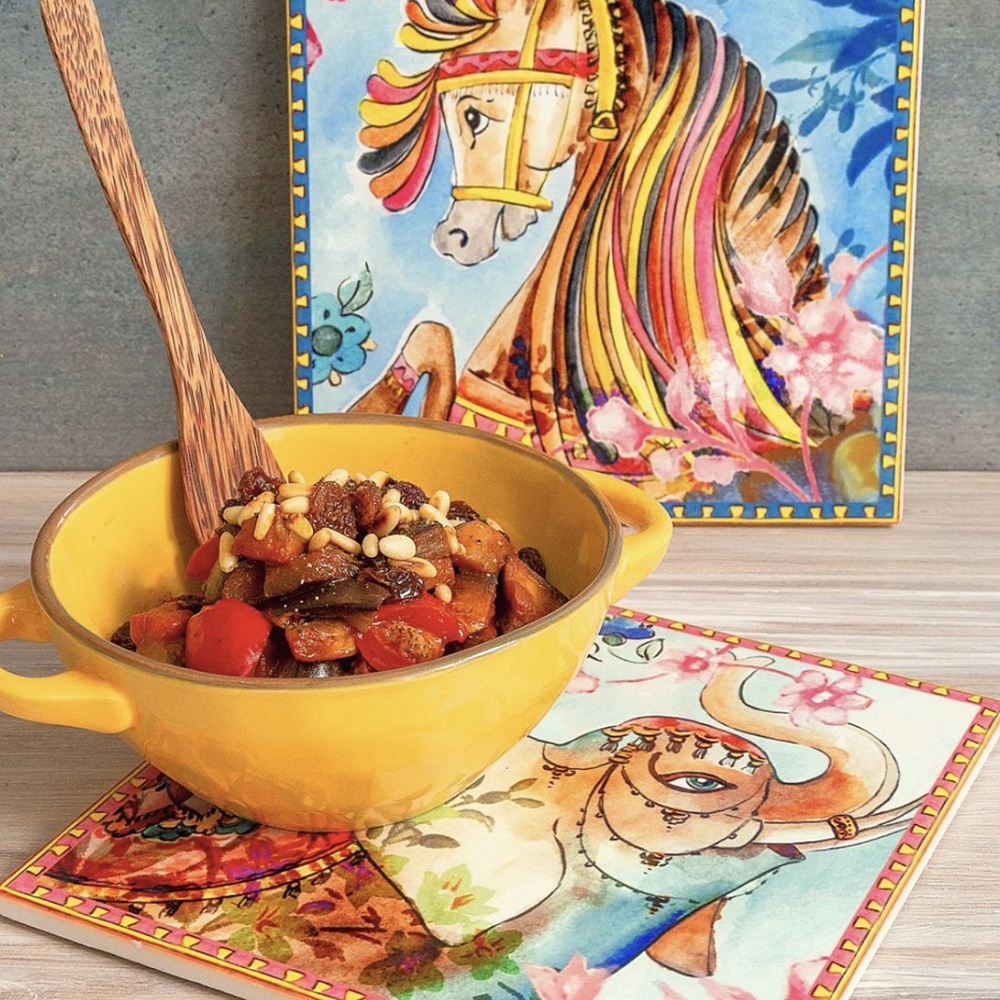 Миска для супа з ручками Rose&Tulipani Milano CONCERTO OCRA, керамограніт, охра, 600 мл