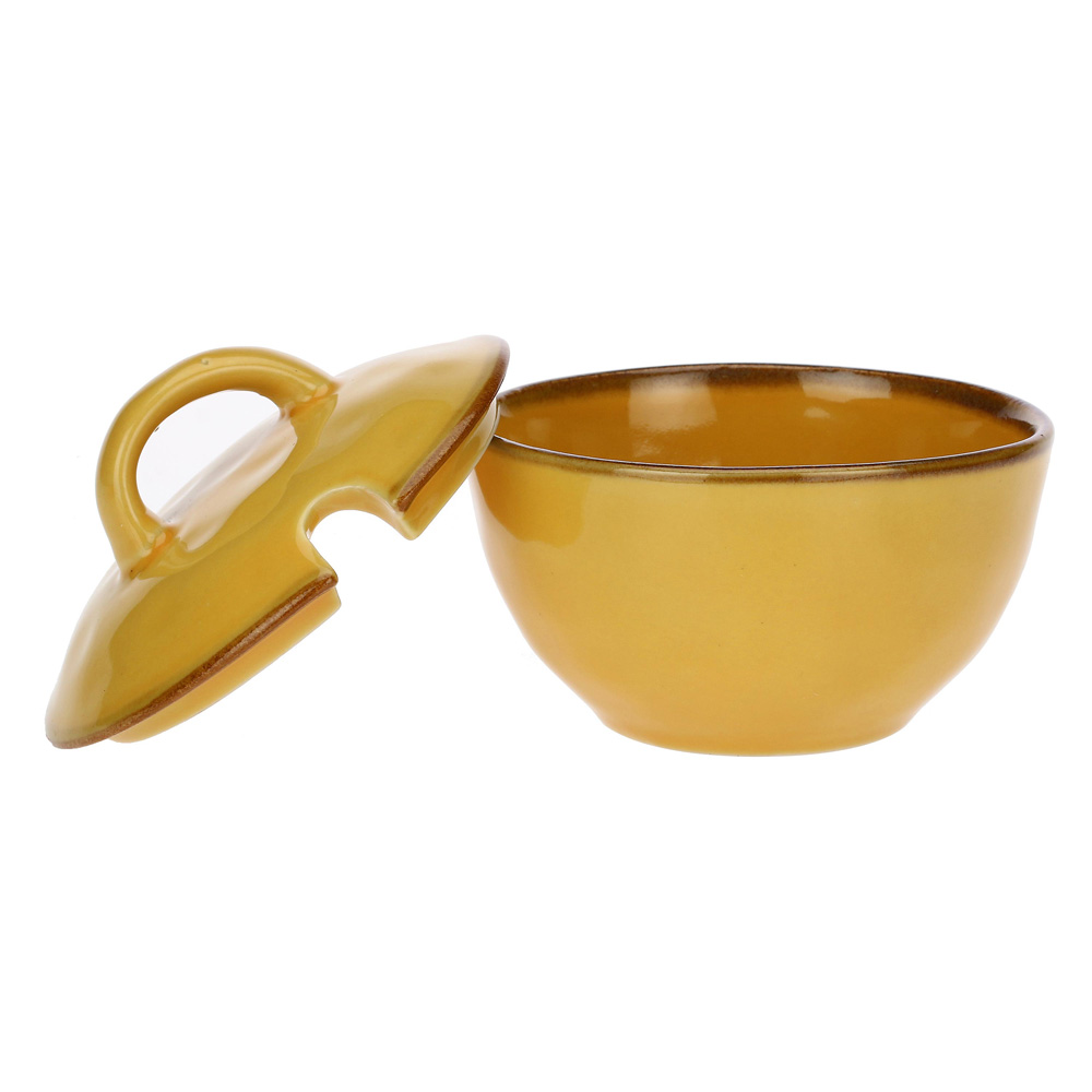 Сахарница Rose&Tulipani Milano CONCERTO OCRA, керамогранит, охра, 250 мл