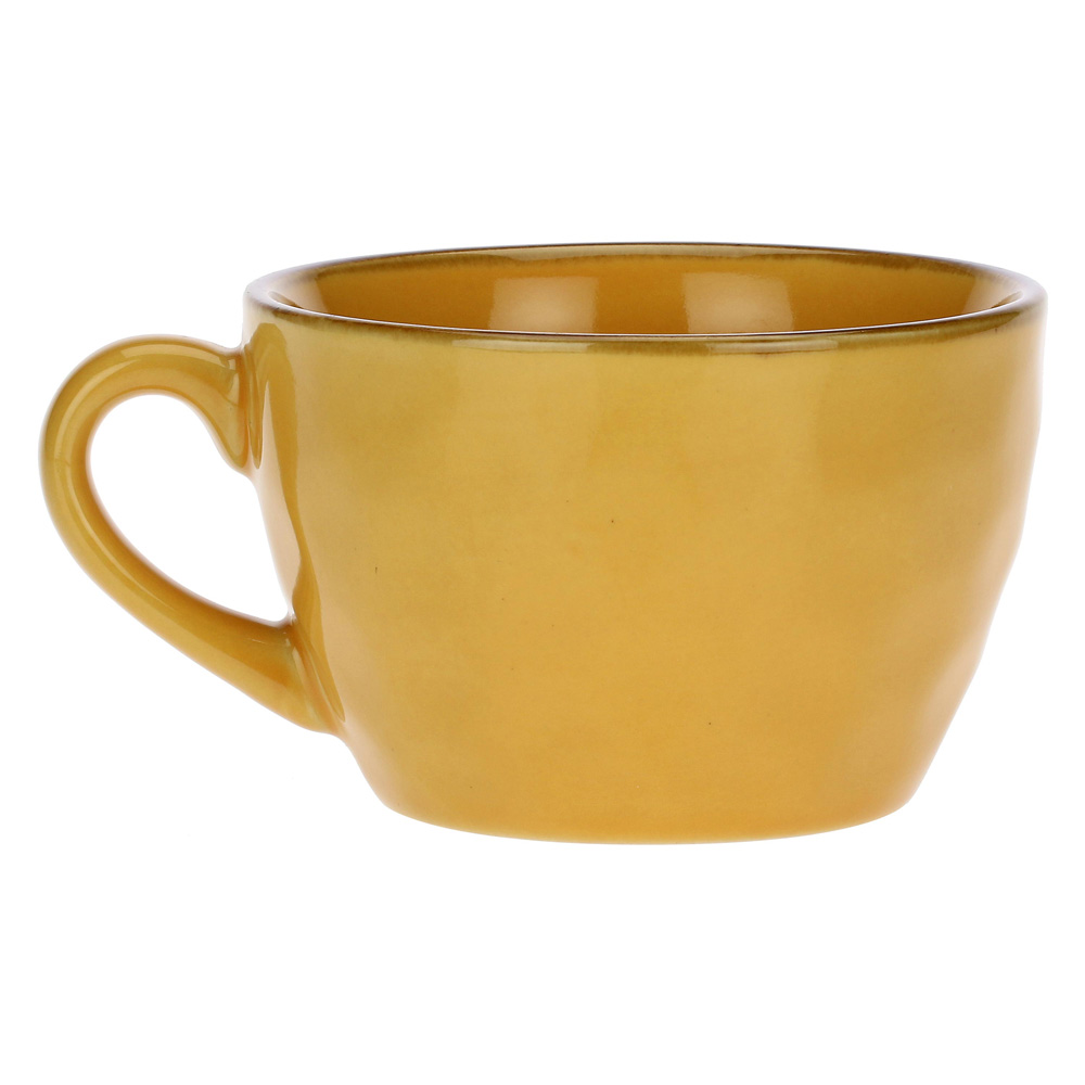 Кухоль для чаю Rose&Tulipani Milano CONCERTO OCRA, керамограніт, охра, 420 мл