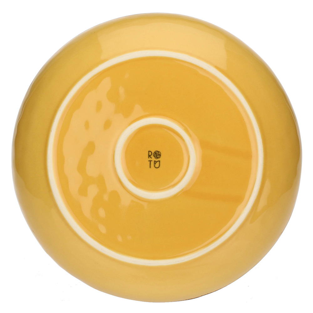 Блюдо сервірувальне кругле Rose&Tulipani Milano CONCERTO OCRA, керамограніт, охра, діам. 30 см