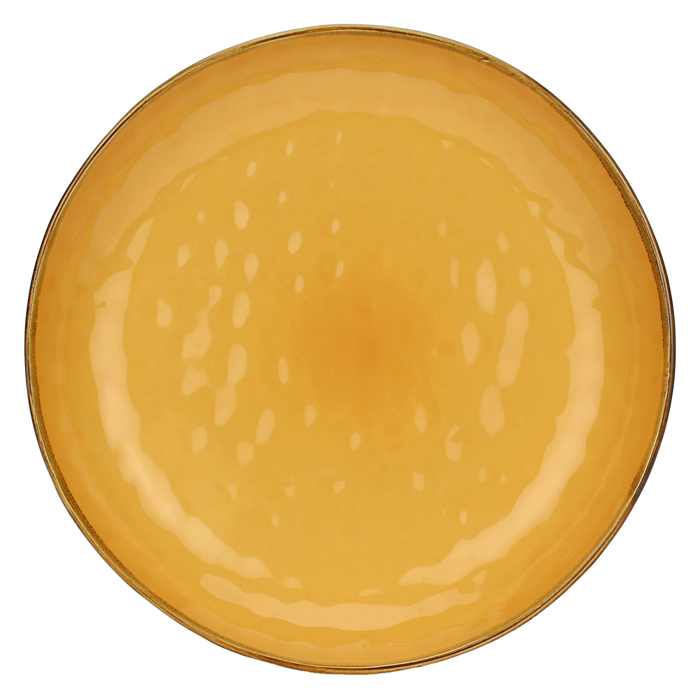 Блюдо сервировочное круглое Rose&Tulipani Milano CONCERTO OCRA, керамогранит, охра, диам. 30 см
