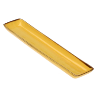 Блюдо сервірувальне прямокутне Rose&Tulipani Milano CONCERTO OCRA, керамограніт, охра, 32 х 8 см