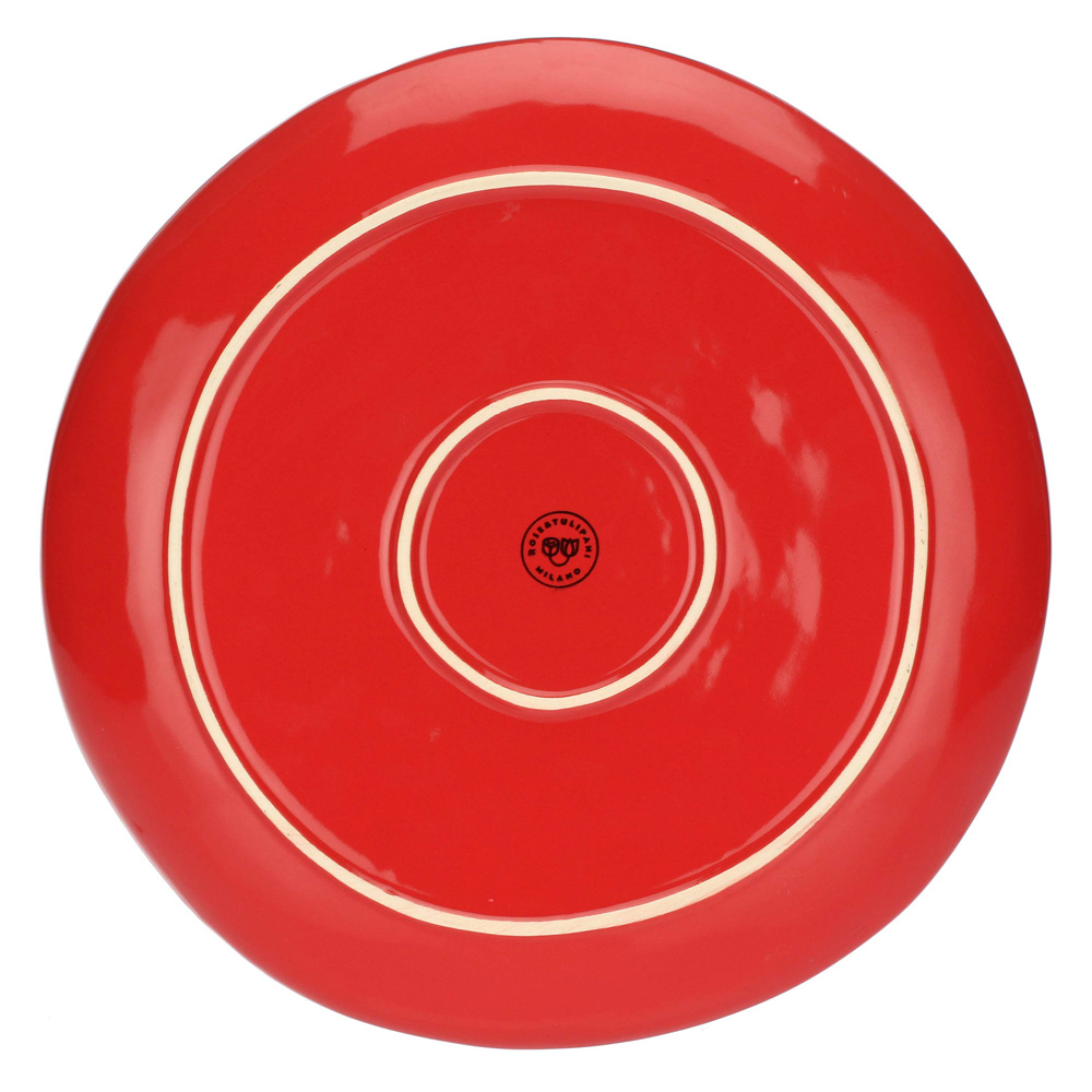 Тарілка обідня Rose&Tulipani Milano CONCERTO CORALLO, керамограніт, корал, діам. 27 см