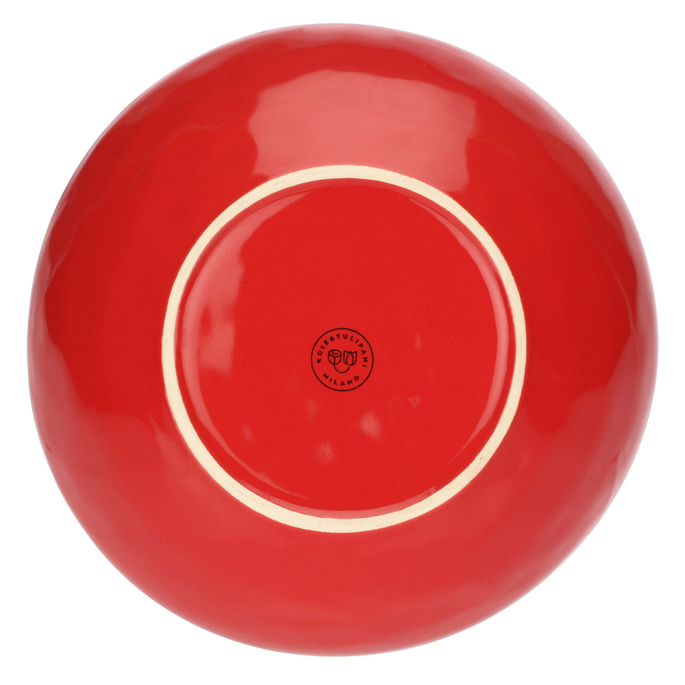 Тарелка суповая Rose&Tulipani Milano CONCERTO CORALLO, керамогранит, коралл, диам. 21 см