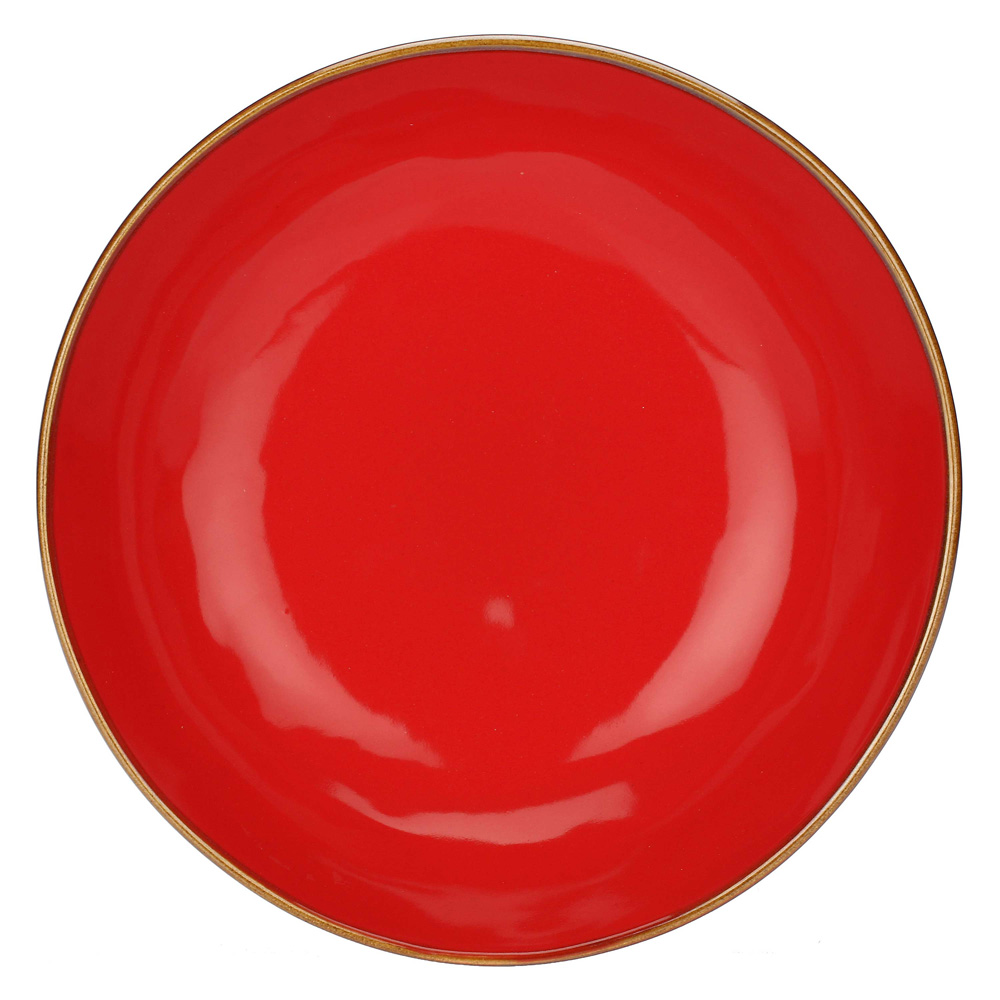 Тарелка суповая Rose&Tulipani Milano CONCERTO CORALLO, керамогранит, коралл, диам. 21 см