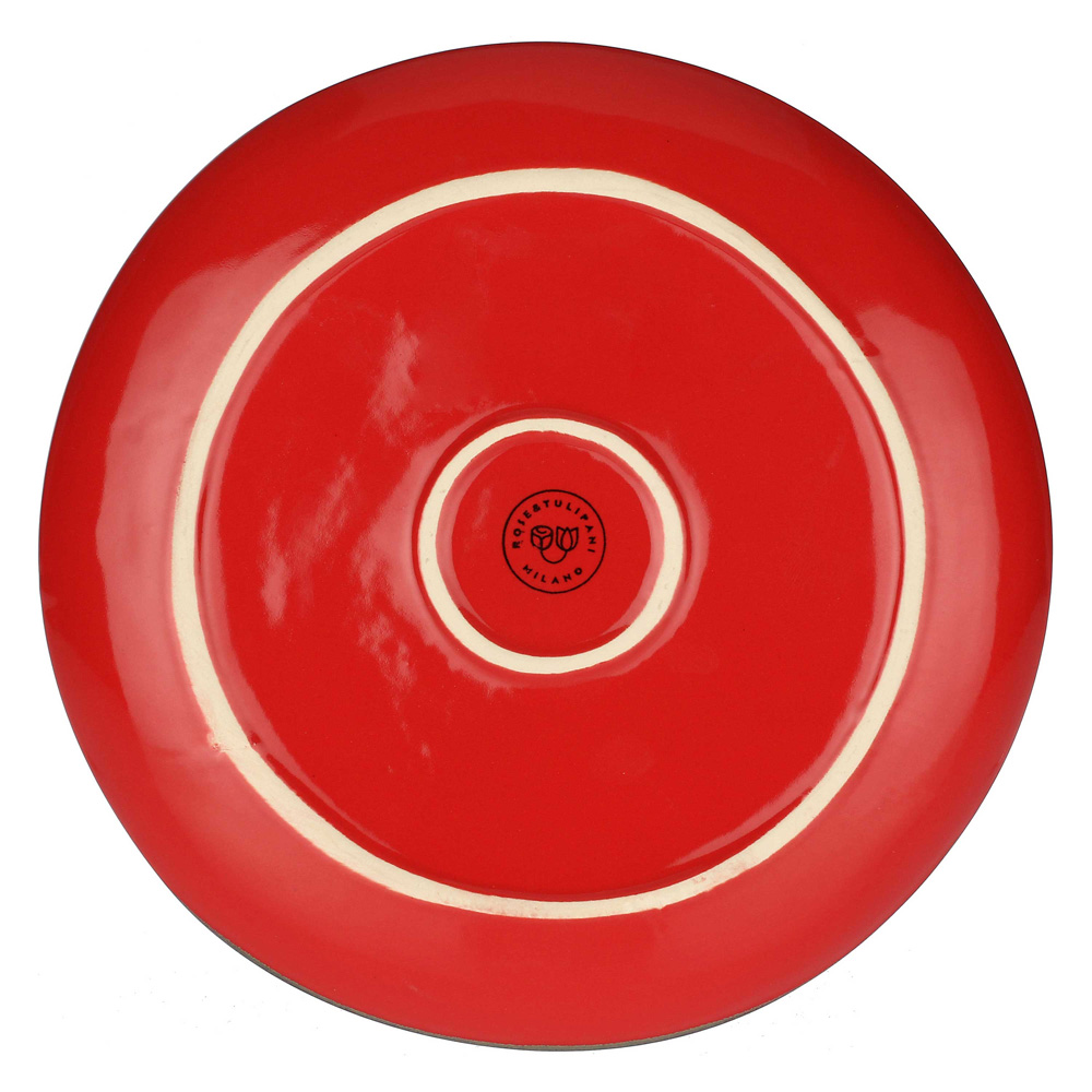 Тарілка для салату Rose&Tulipani Milano CONCERTO CORALLO, керамограніт, корал, діам. 20 см