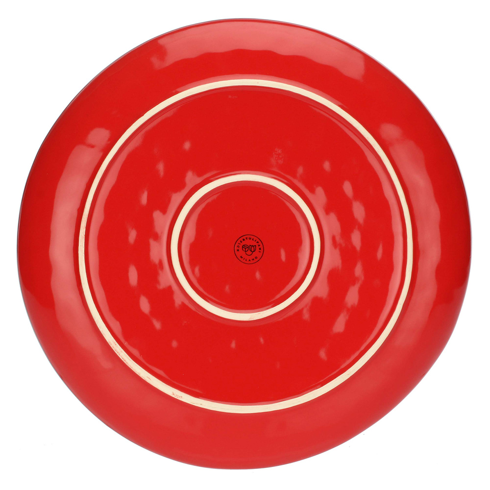 Блюдо сервірувальне кругле Rose&Tulipani Milano CONCERTO CORALLO, керамограніт, корал, діам. 32 см