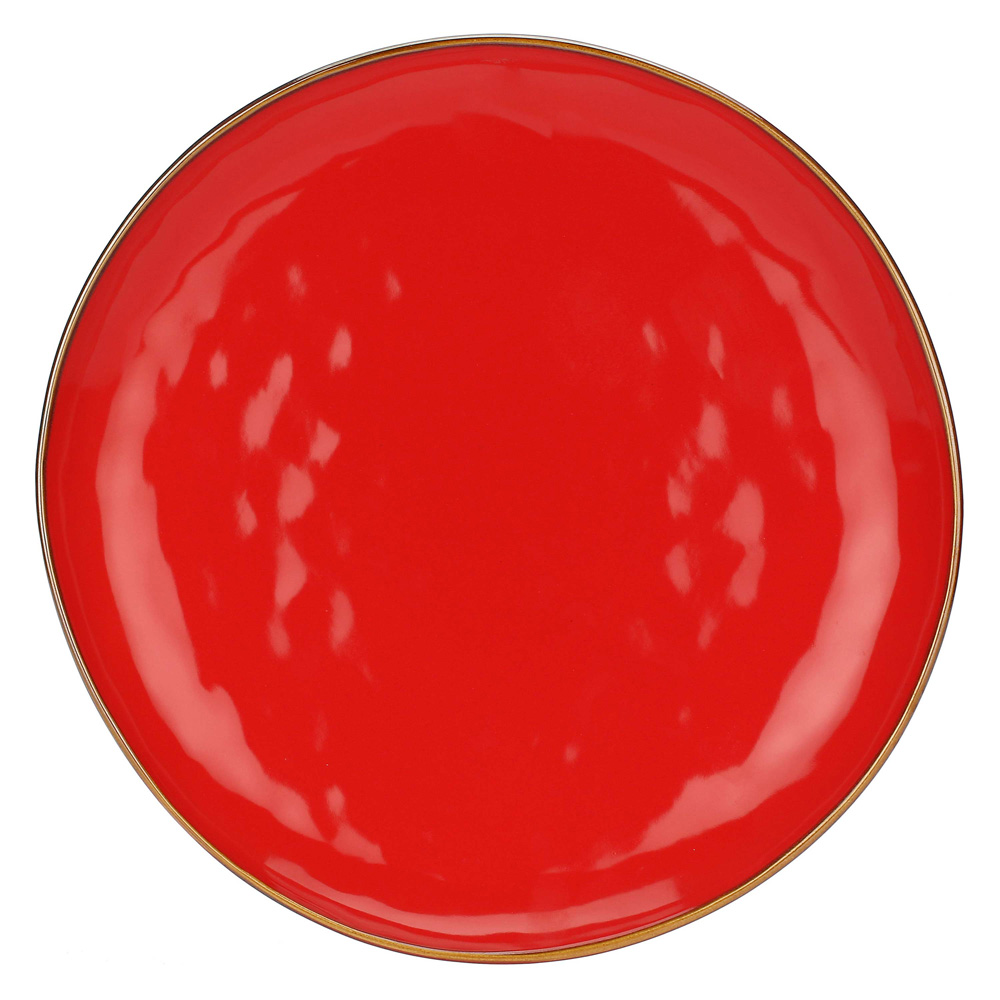 Блюдо сервірувальне кругле Rose&Tulipani Milano CONCERTO CORALLO, керамограніт, корал, діам. 32 см