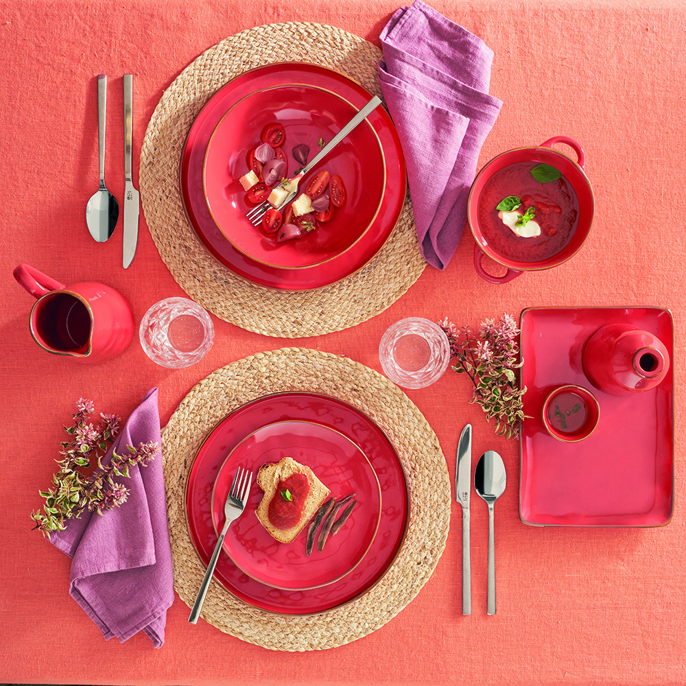 Мисочка Rose&Tulipani Milano CONCERTO CORALLO, керамогранит, коралл, 8 х 8 см