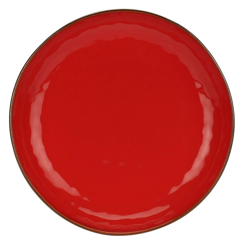 Блюдо сервірувальне кругле Rose&Tulipani Milano CONCERTO CORALLO, керамограніт, корал, діам. 30 см