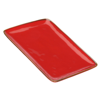 Блюдо сервировочное прямоугольное Rose&Tulipani Milano CONCERTO CORALLO, керамогранит, коралл, 27 х 19 см