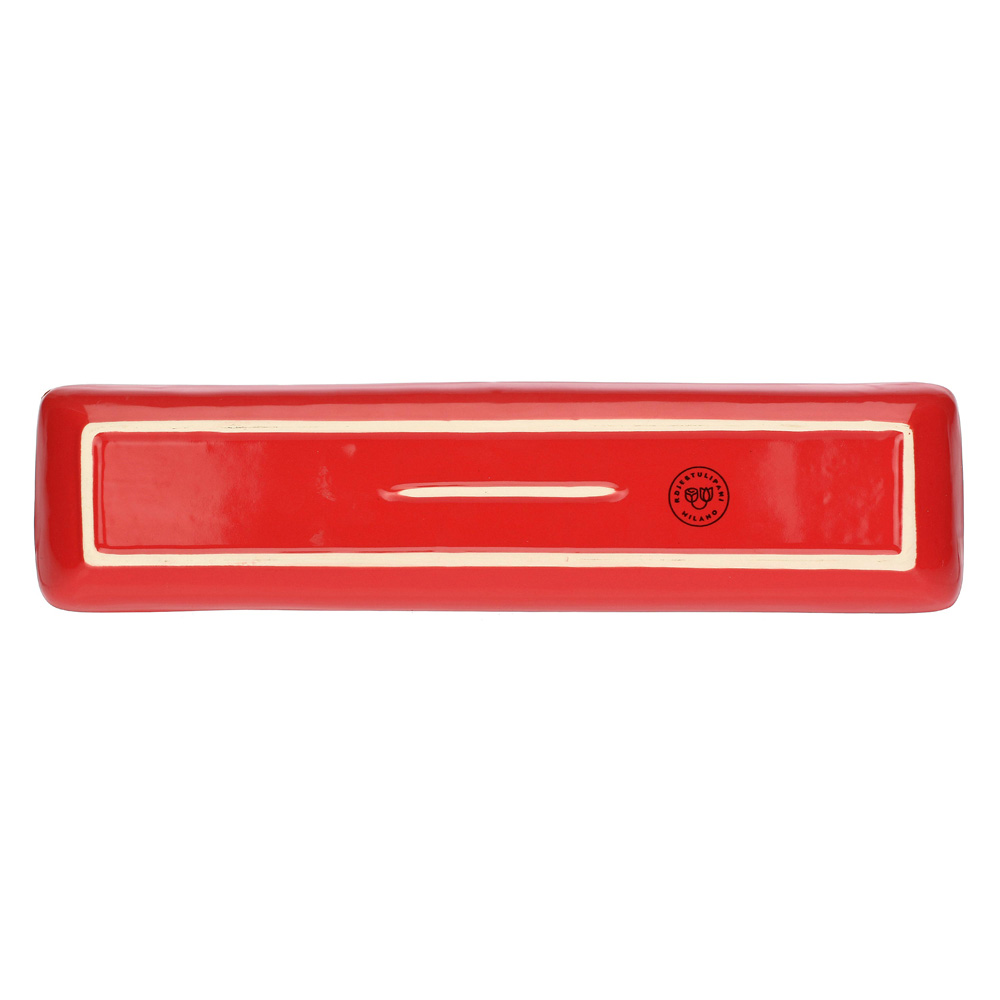 Блюдо сервірувальне прямокутне Rose&Tulipani Milano CONCERTO CORALLO, керамограніт, корал, 32 х 8 см