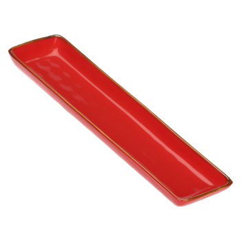 Блюдо сервировочное прямоугольное Rose&Tulipani Milano CONCERTO CORALLO, керамогранит, коралл, 32 х 8 см