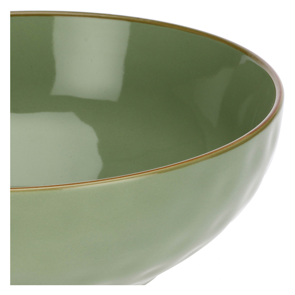 Миска для салата Rose&Tulipani Milano CONCERTO VERDE OLIVA, керамогранит, олива, диам. 26 см