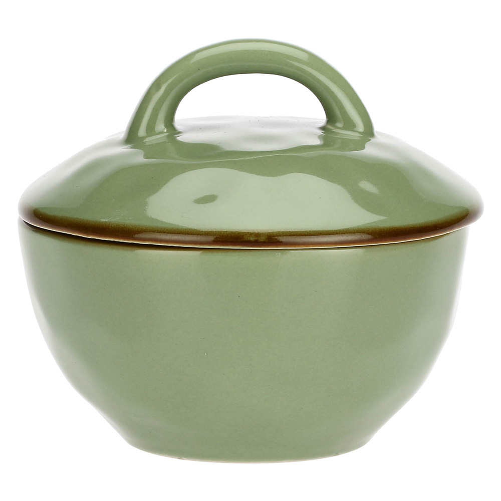 Цукорниця Rose&Tulipani Milano CONCERTO VERDE OLIVA, керамограніт, олива, 250 мл