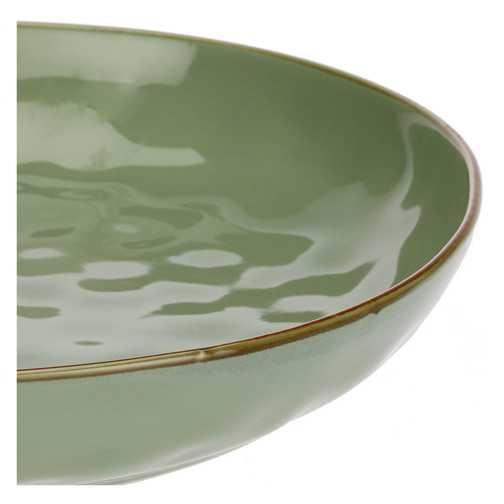 Блюдо сервірувальне кругле Rose&Tulipani Milano CONCERTO VERDE OLIVA, керамограніт, олива, діам. 30 см