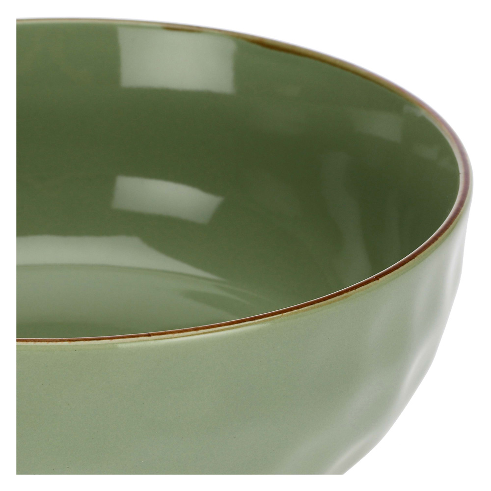 Миска для салату Rose&Tulipani Milano CONCERTO VERDE OLIVA, керамограніт, олива, діам. 20 см