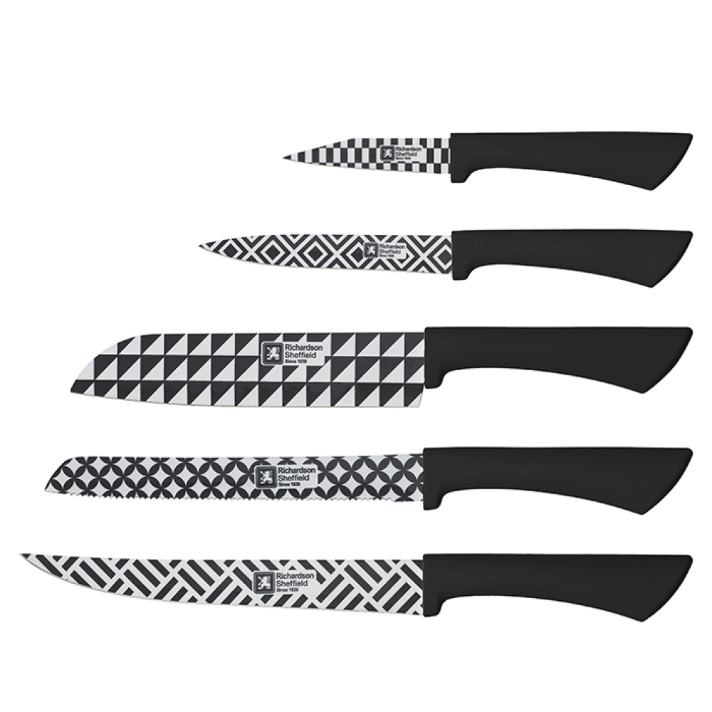 Набор ножей Richardson Sheffield Love Colour Mono Geo, 5 пр.