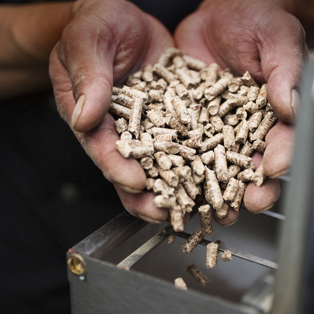 Гранулы Rosle для розжига, яблоко, 9 кг