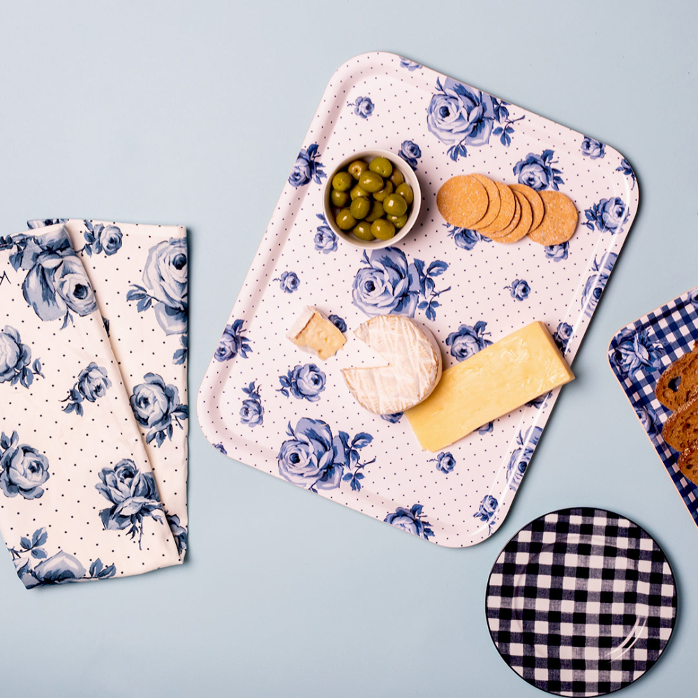 Тарілка десертна Katie Alice VINTAGE INDIGO Gingham, порцеляна, діам. 19 см