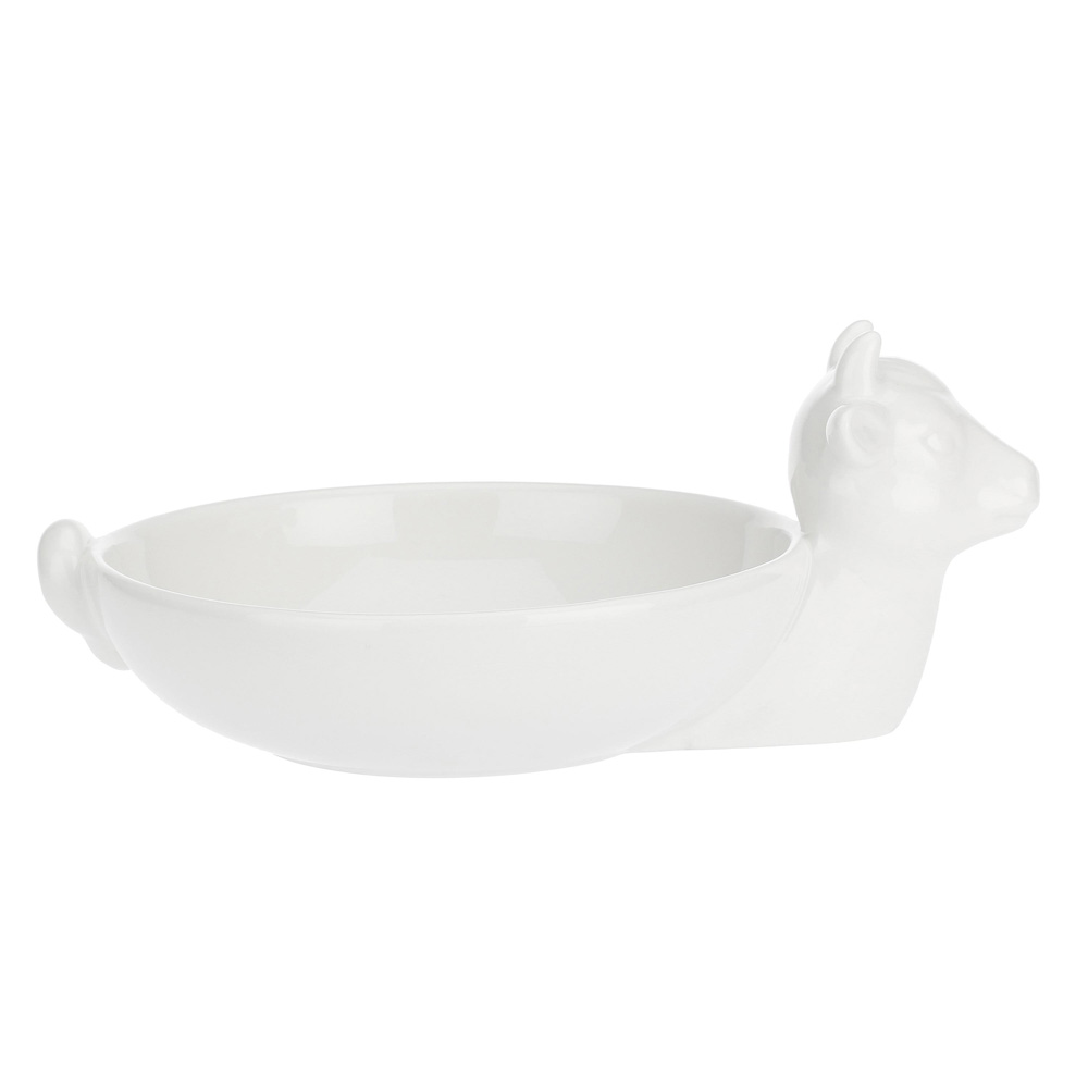 Тарілка для моцарелли La Porcellana Bianca FATTORIA, "корова" порцеляна, 27 х 18 х 11 см