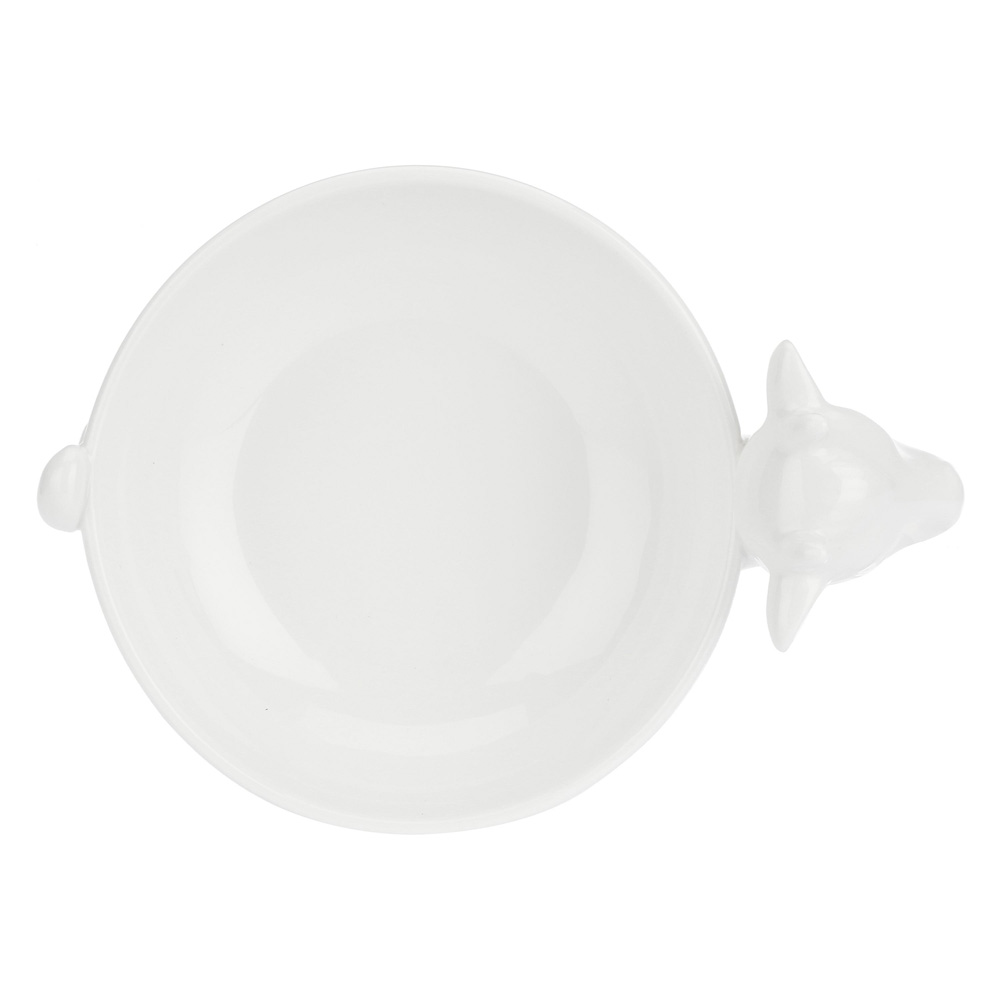 Тарілка для моцарелли La Porcellana Bianca FATTORIA, "корова" порцеляна, 27 х 18 х 11 см