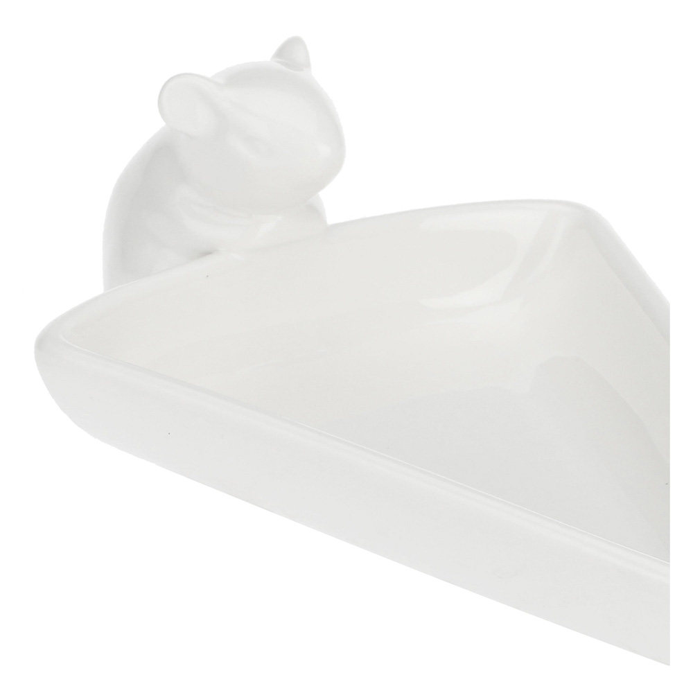 Тарілка сервірувальна La Porcellana Bianca FATTORIA, "миша", порцеляна, 20,5 х 12 х 5,5 см