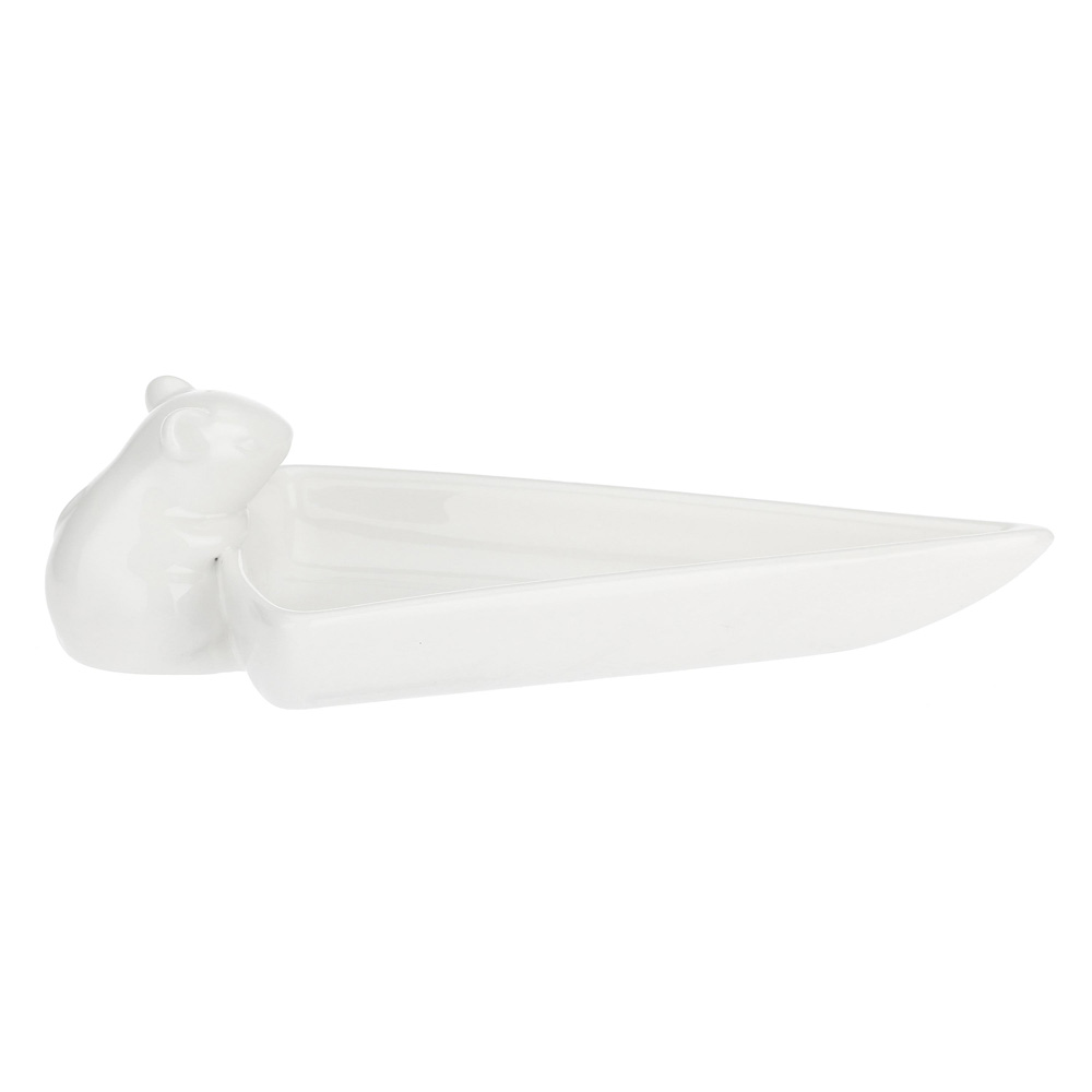 Тарілка сервірувальна La Porcellana Bianca FATTORIA, "миша", порцеляна, 20,5 х 12 х 5,5 см