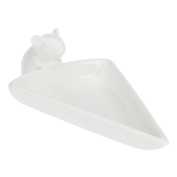 Тарілка сервірувальна La Porcellana Bianca FATTORIA, "миша", порцеляна, 20,5 х 12 х 5,5 см