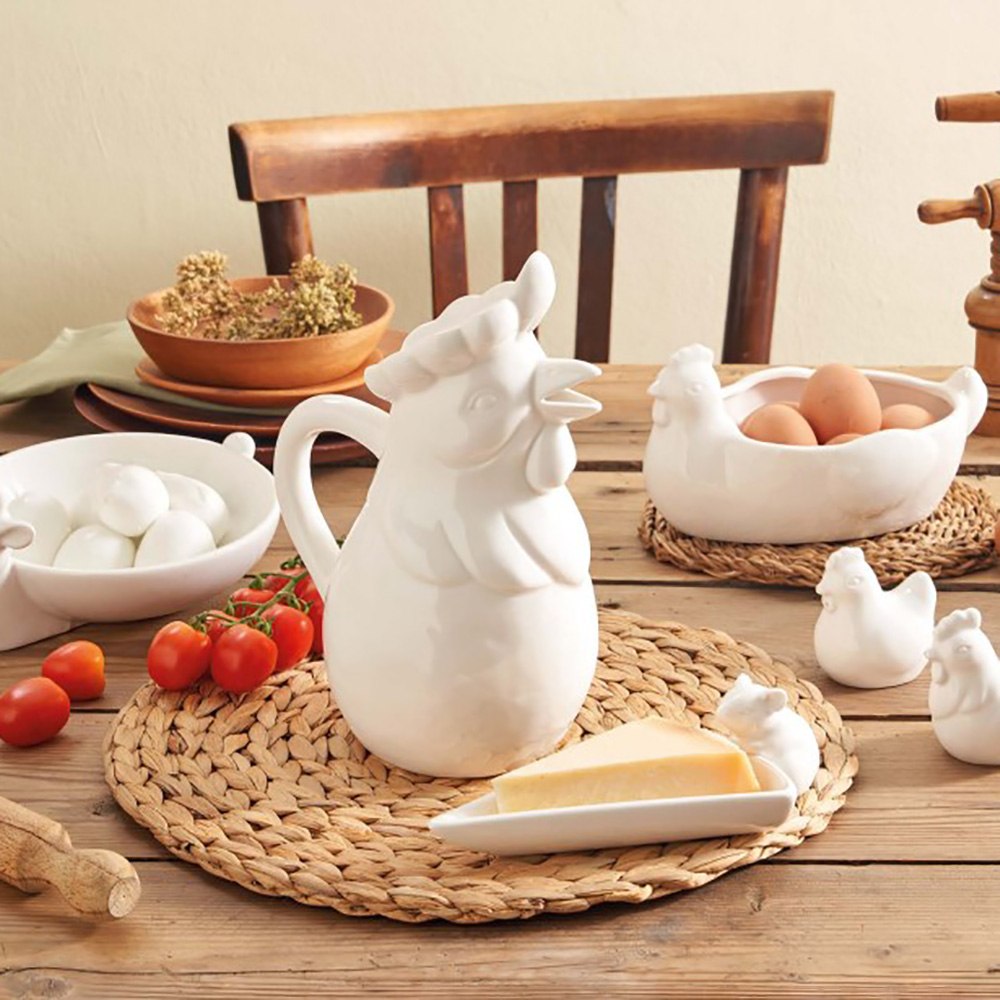 Кувшин La Porcellana Bianca FATTORIA, "петух", фарфор, 1,3 л