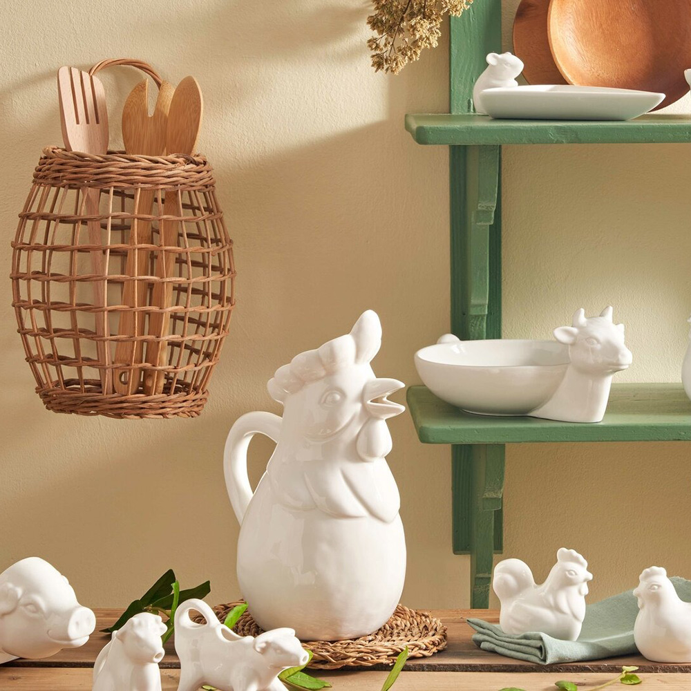 Кувшин La Porcellana Bianca FATTORIA, "петух", фарфор, 1,3 л