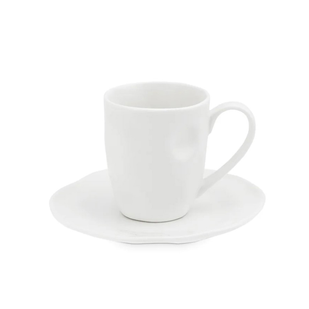 Чашка для кофе с блюдцем La Porcellana Bianca LUNIA, фарфор, 110 мл