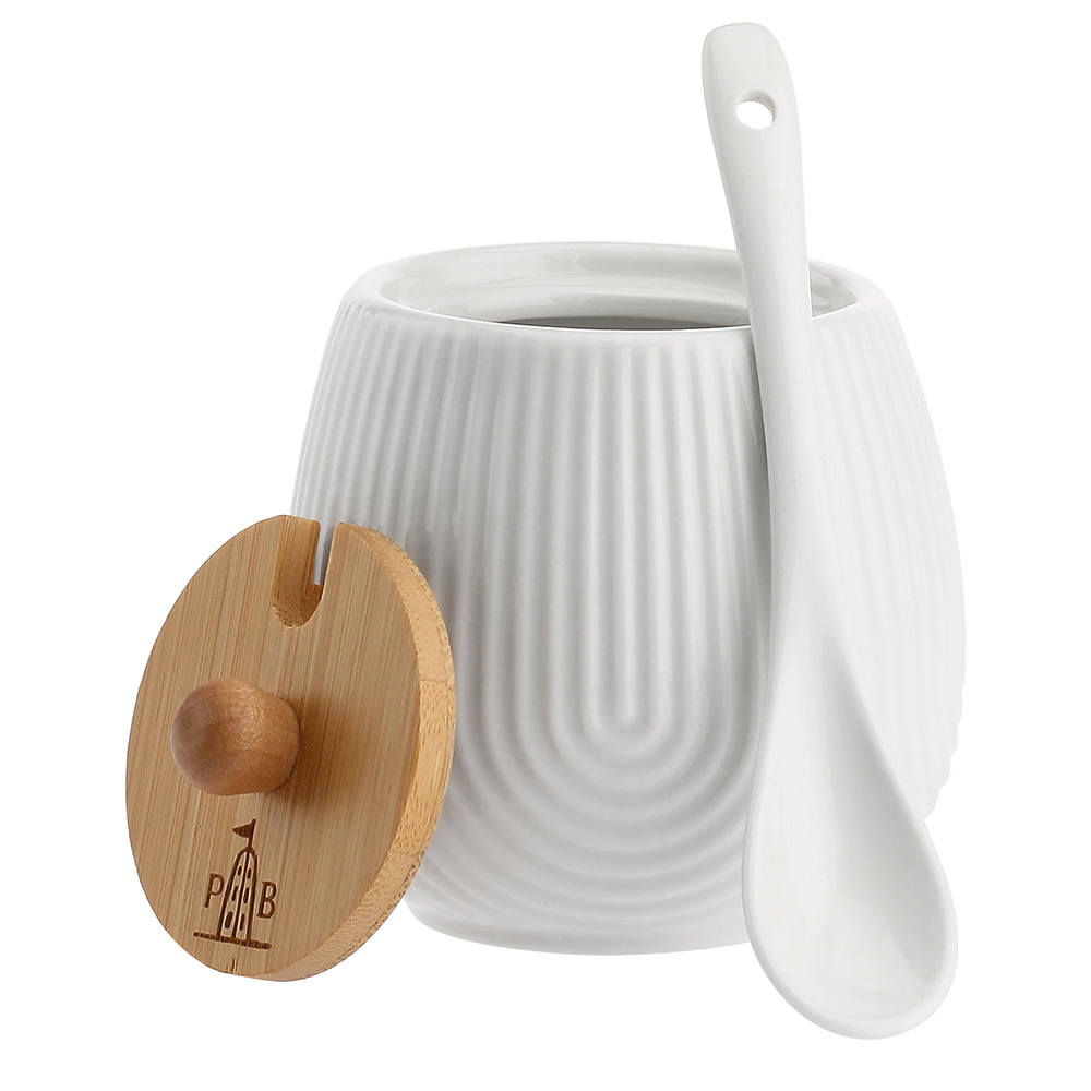 Сахарница La Porcellana Bianca INTAVOLA Stripes с ложкой, фарфор, 250 мл