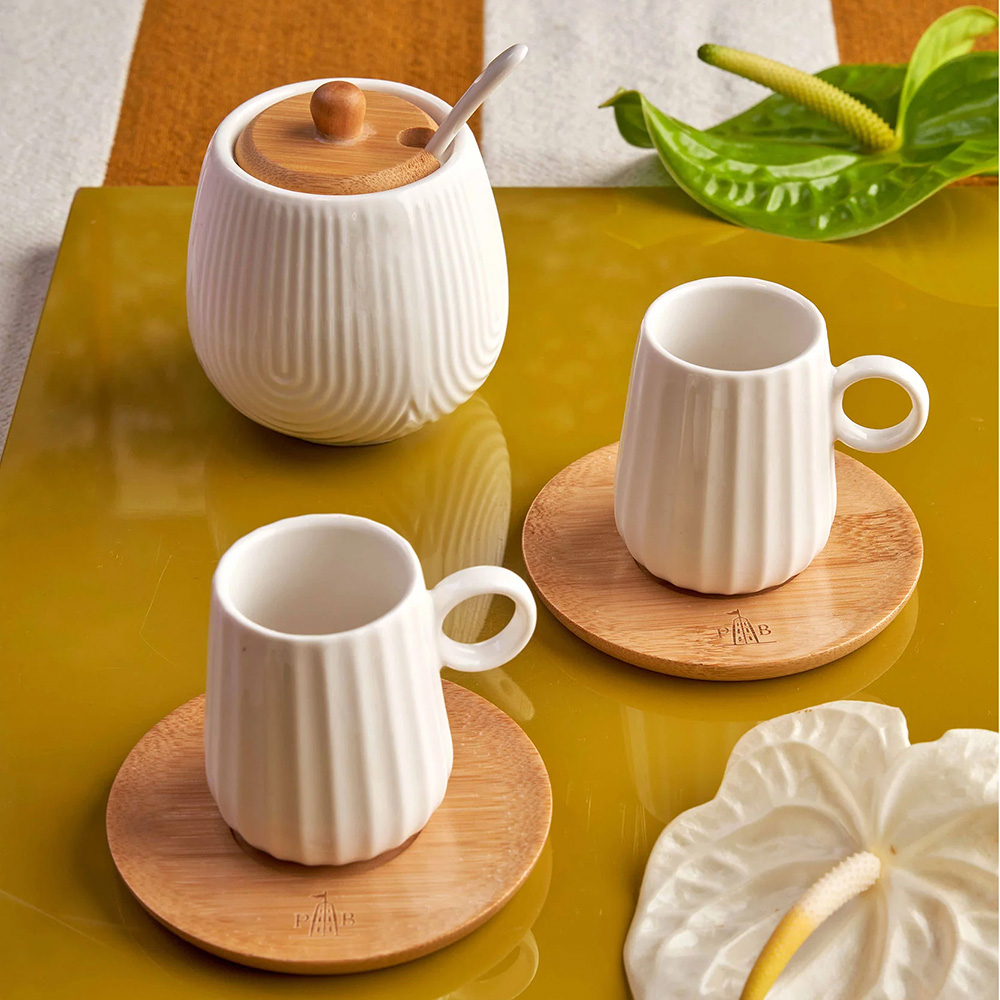 Сахарница La Porcellana Bianca INTAVOLA Stripes с ложкой, фарфор, 250 мл