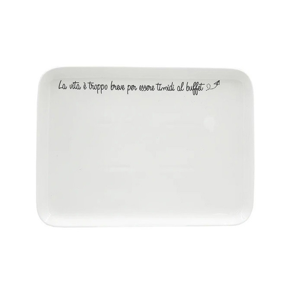 Піднос прямокутний La Porcellana Bianca GLI ONESTI, порцеляна, 30 х 22 см