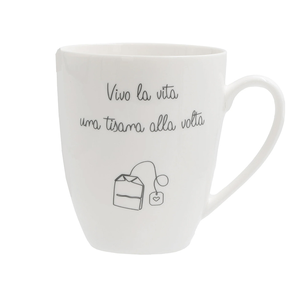 Кружка для чая La Porcellana Bianca GLI ONESTI Buonanotte, фарфор, 450 мл