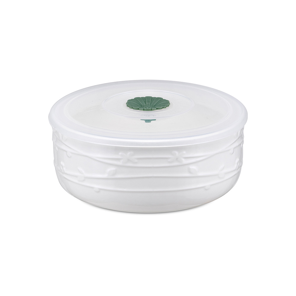 Миска с силиконовой крышкой La Porcellana Bianca INTAVOLA Birds, фарфор, диам. 15 см